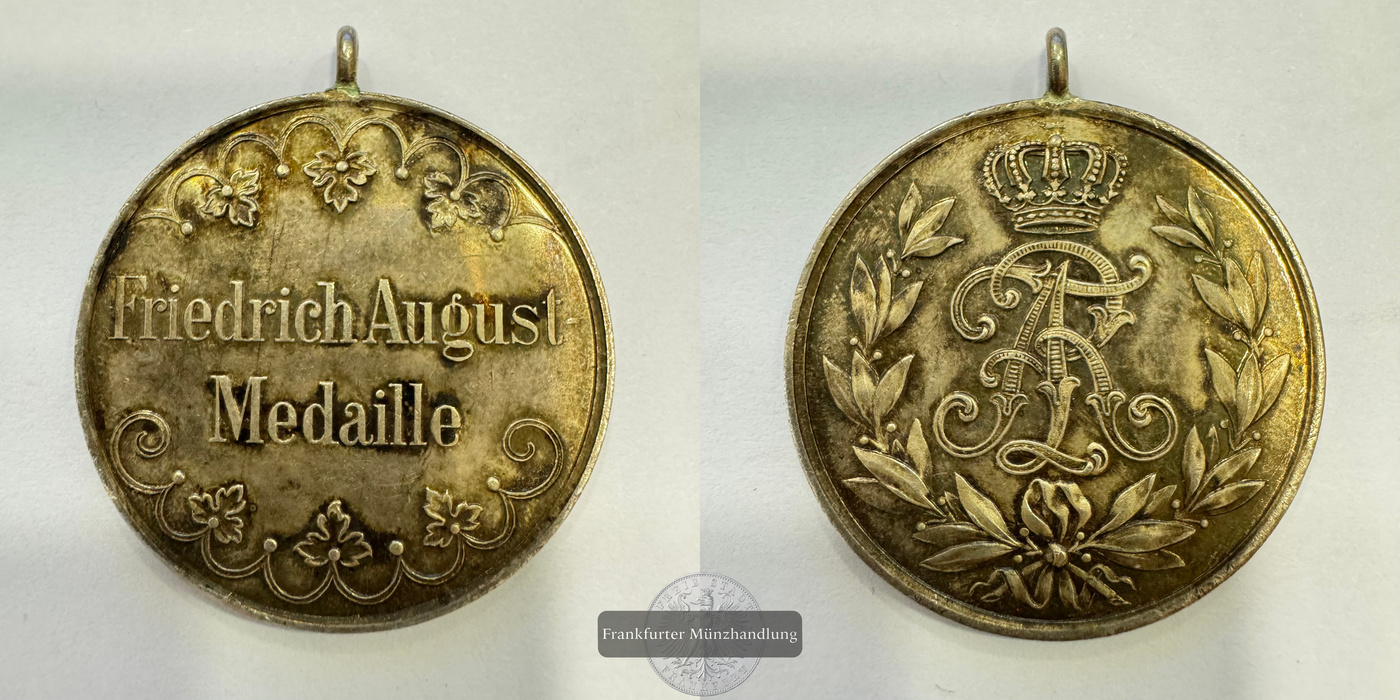  Deutschland Silbermedaille Friedrich August FM-Frankfurt Silberraugewicht: 9,9g   