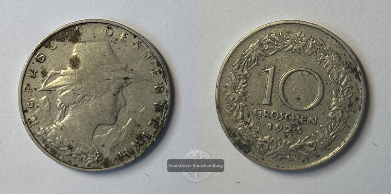  Österreich 10 Groschen 1925 KM#2838 FM-Frankfurt   