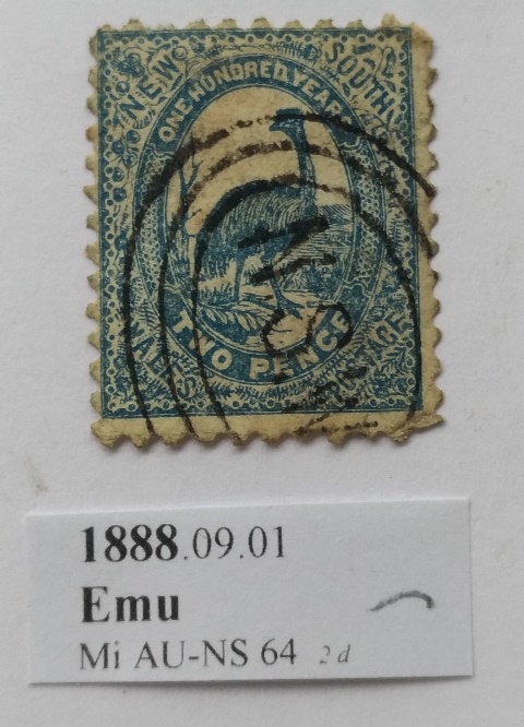  1888-„Emu”-one of the first Australian stamps (Mi AU-NS 64)   