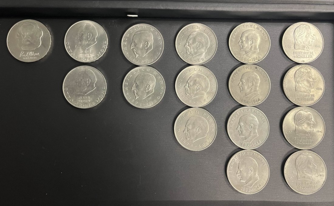 16x 20 Mark DDR - Verschiedene Jahrgänge