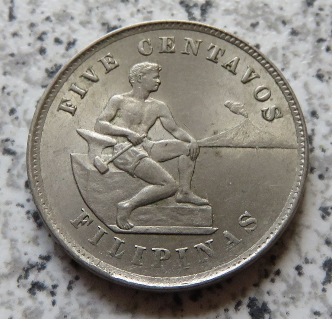  US-Kolonie Philippinen 5 Centavos 1903   