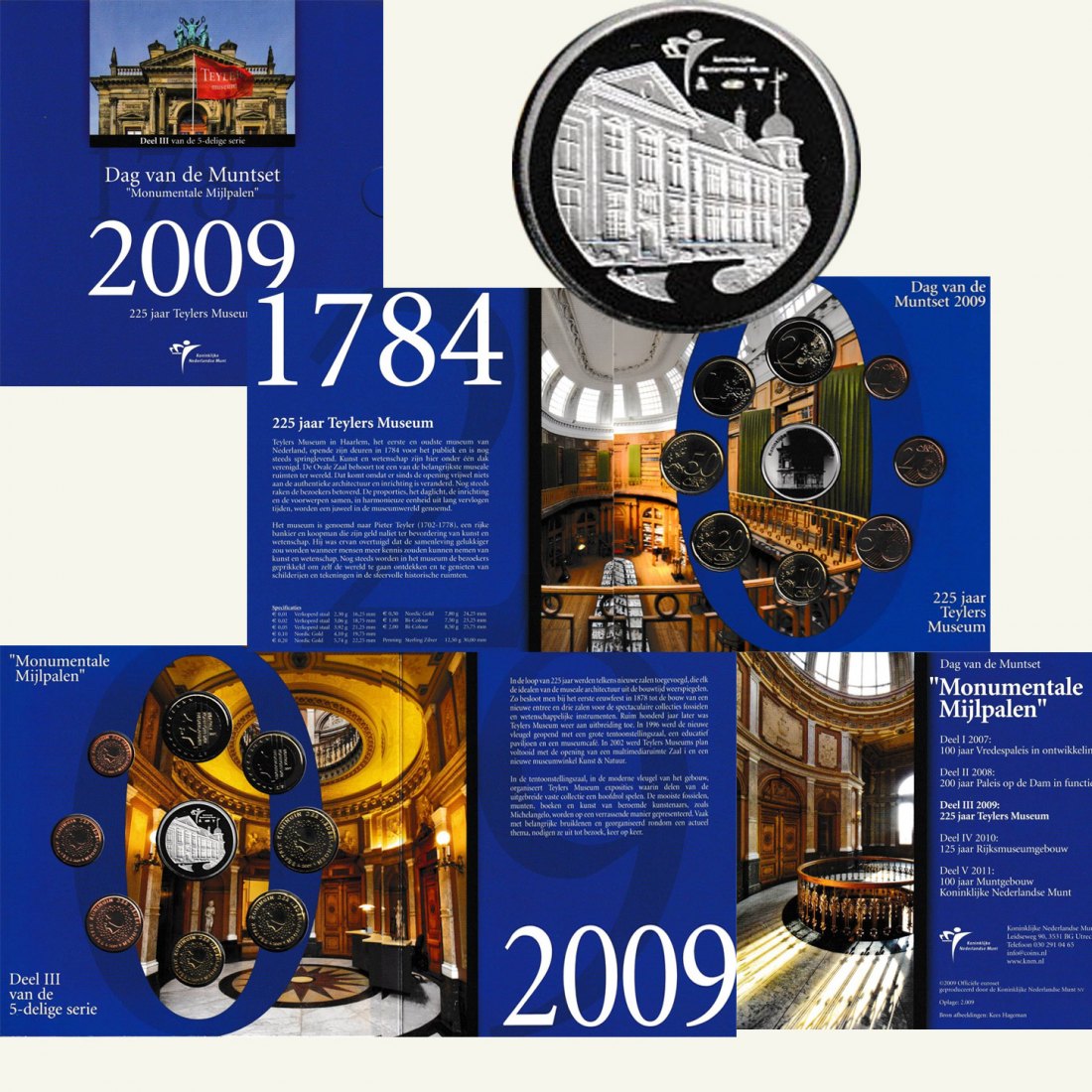  Offiz. S-KMS Niederlande *Dag van de Muntset* 2009 mit Silbermed. nur 2.009 St!   