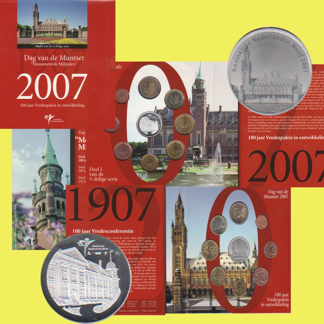  Offiz. S-KMS Niederlande *Dag van de Muntset* 2007 mit Silbermed. nur 2.007 St!   