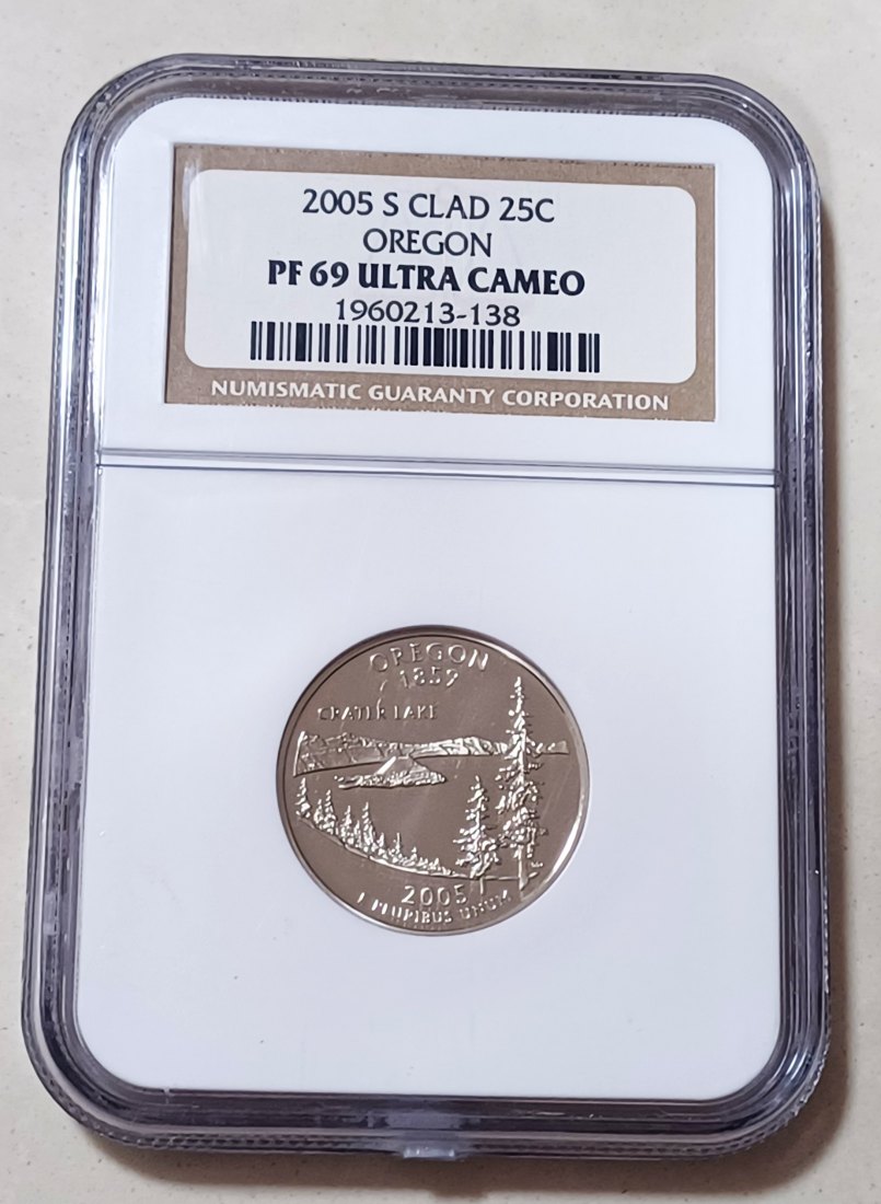 2005 CLAD PROOF United States Oregon Quarter 25c 2005S NGC PF69UC 2ND HIGHEST GRADE BY NGC