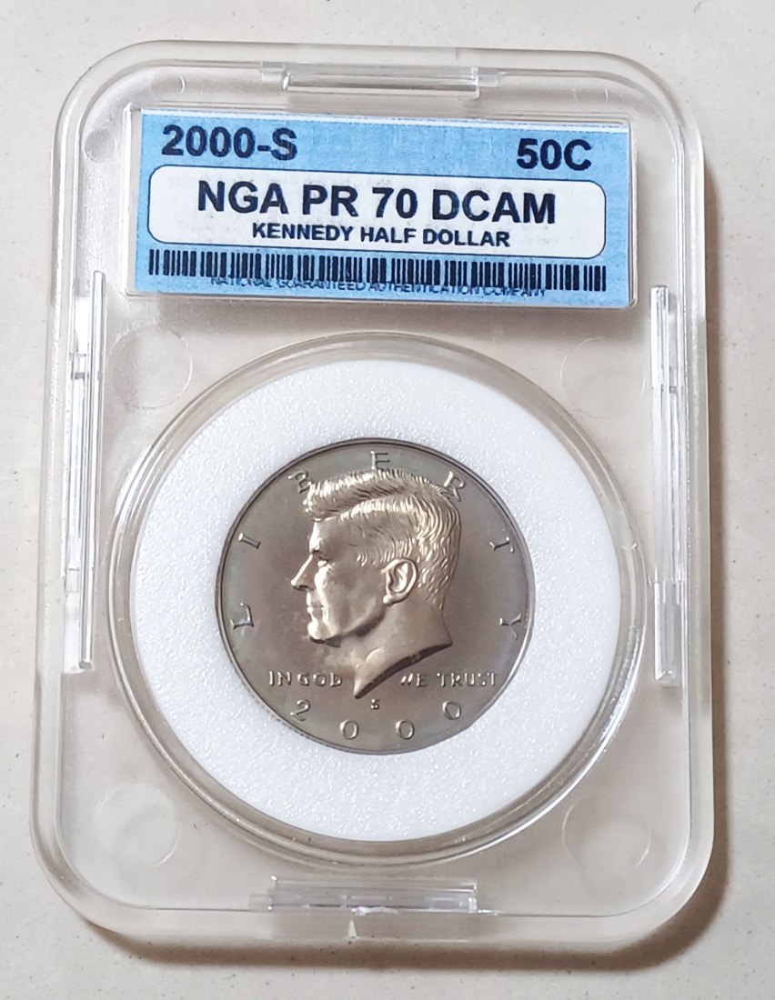 2000 CLAD PROOF United States Kennedy Half Dollar 50c 2000S NGAC PR70DCAM