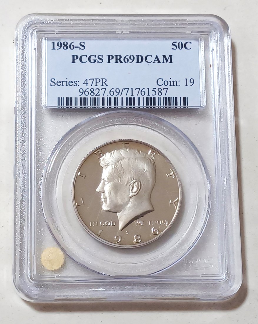 1986 CLAD PROOF United States Kennedy Half Dollar 50c 1986S PCGS PR69DCAM 2ND Highest grade by NGC