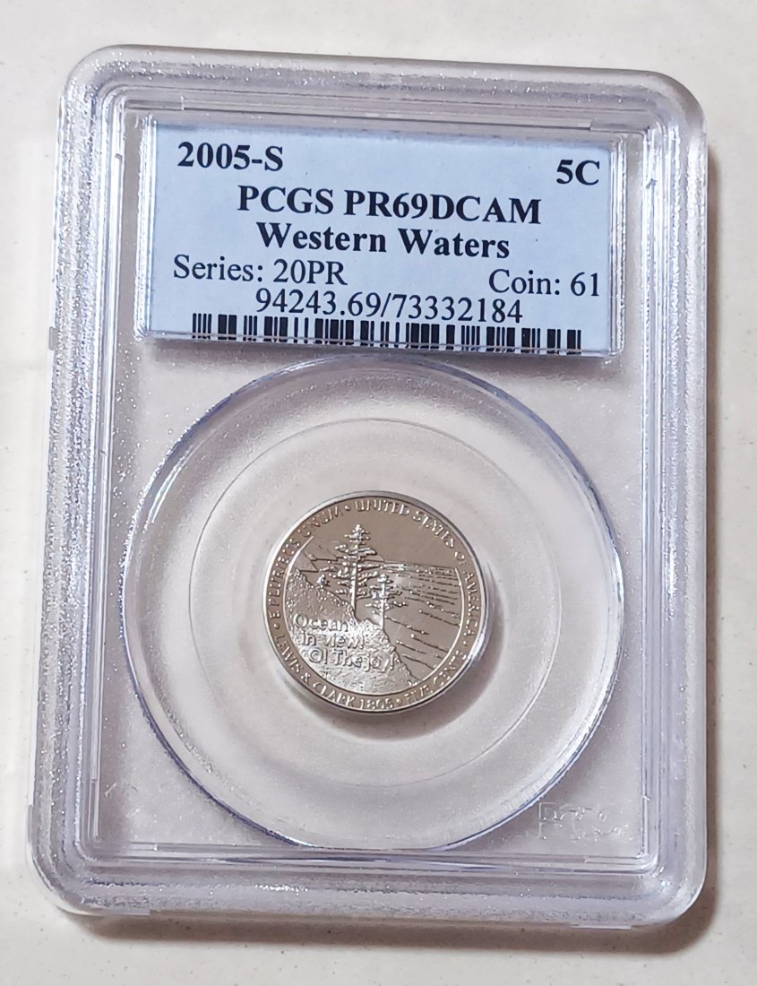 2005 CLAD PROOF United States Western Waters Nickel Five Cent 5c 2005S PCGS PR69DCAM 2ND Highest