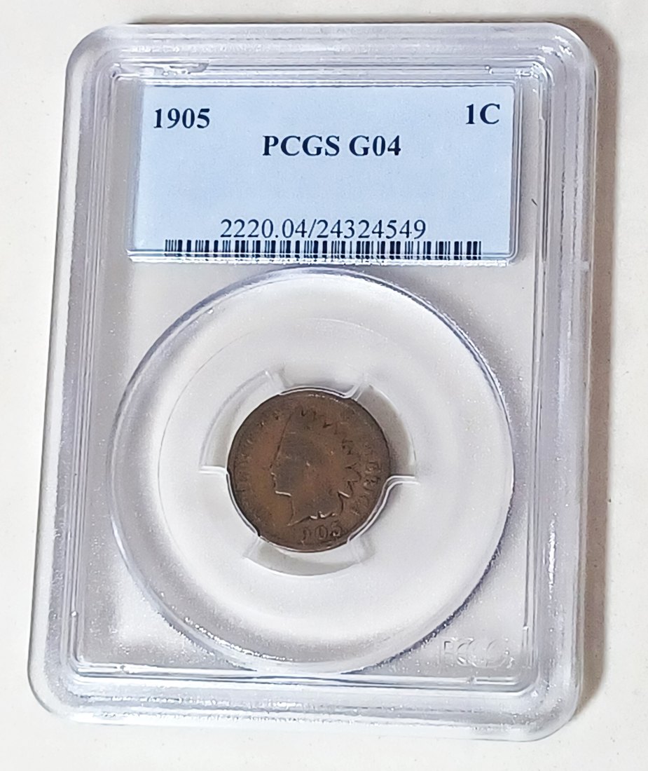1905 Bronze United States Indian Head One Cent 1C PCGS G4