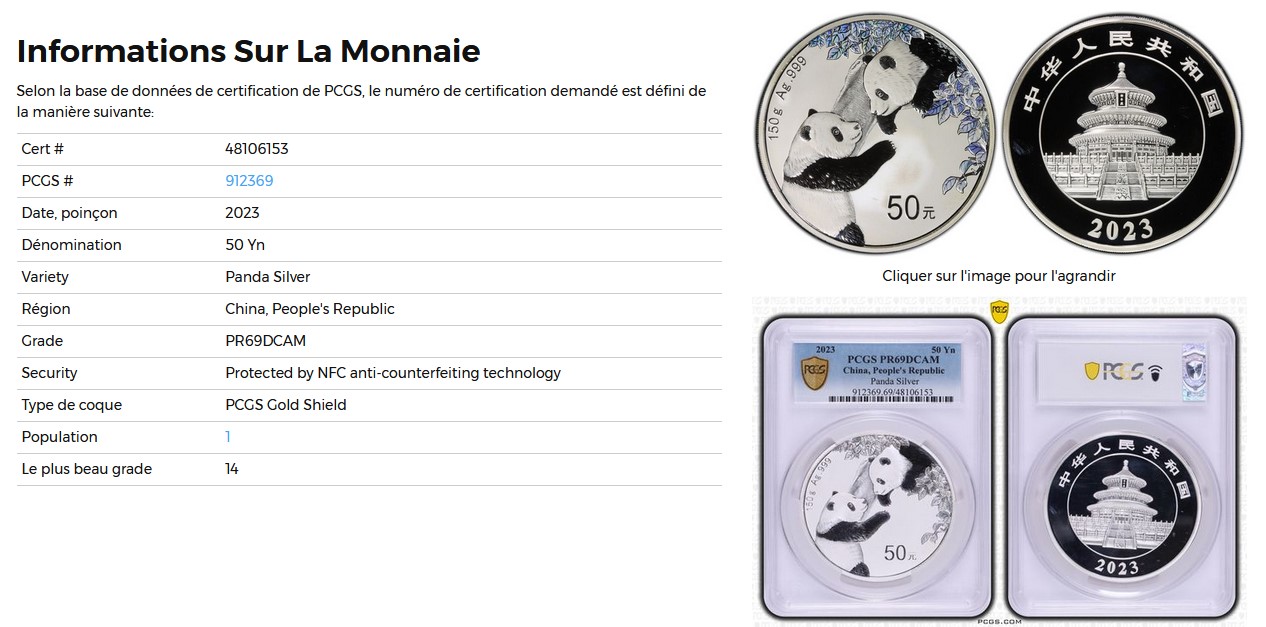  - kirofa - CHINA 50 Yuan  2023 - PANDA -  150 gr. SILVER 999 PROOF.PP.  PCGS PR 69   