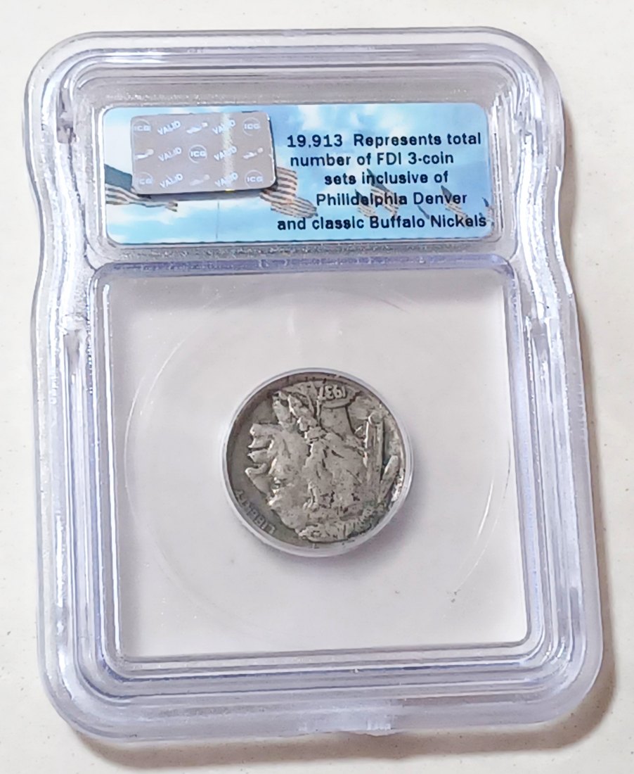  1937-D United States Buffalo Nickel Five Cents 5C ICG Guaranteed Authentic   