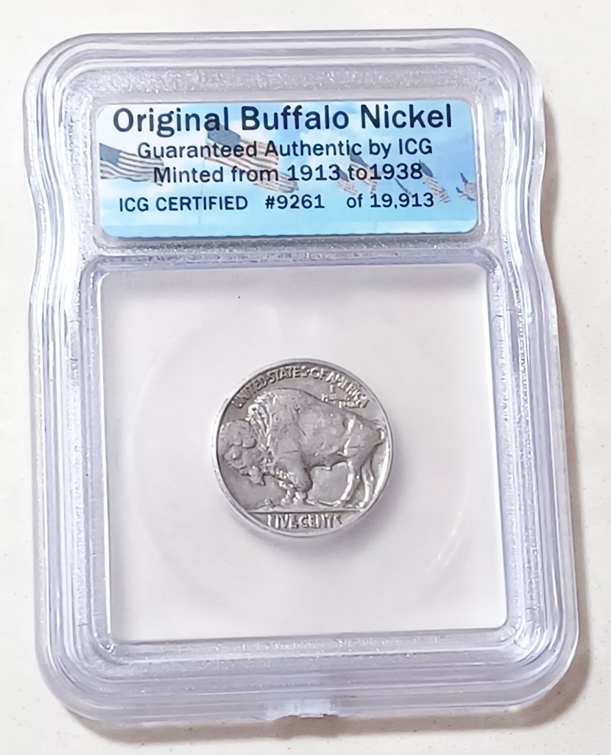  1937 United States Buffalo Nickel Five Cents 5C ICG Guaranteed Authentic   