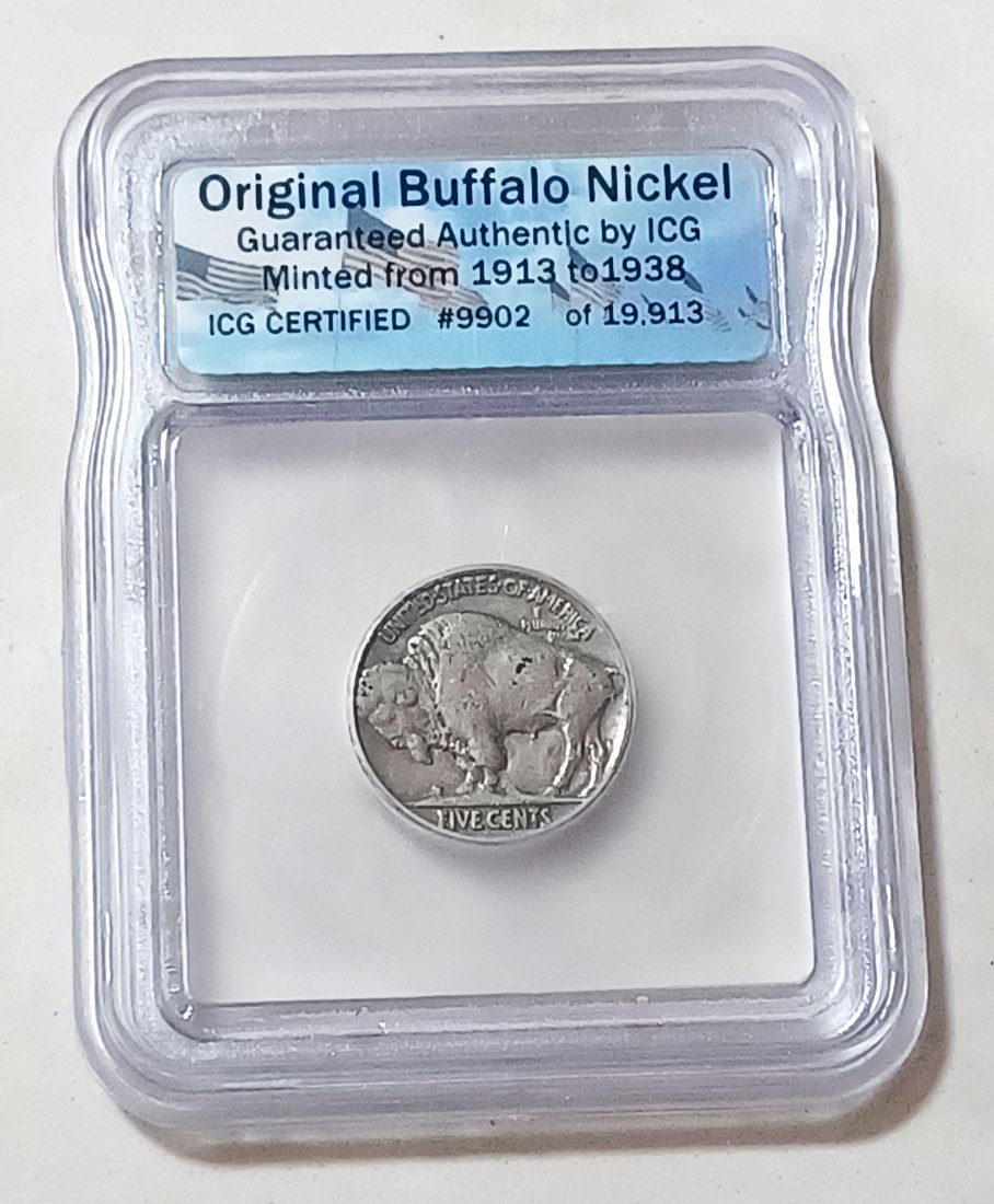 1935 United States Buffalo Nickel Five Cents 5C ICG Guaranteed Authentic