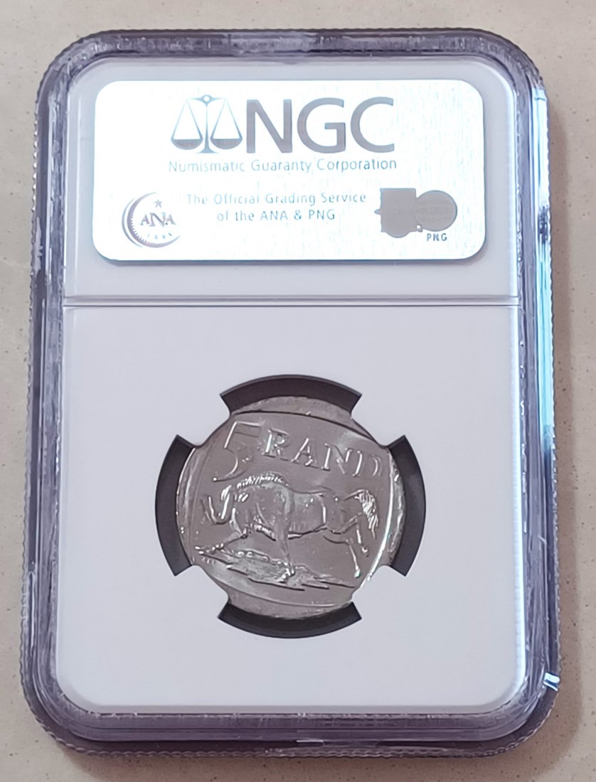  2000 South Africa UNC BU Nelson Mandela ~Smiley~ Five Rand R5 NGC MS62   