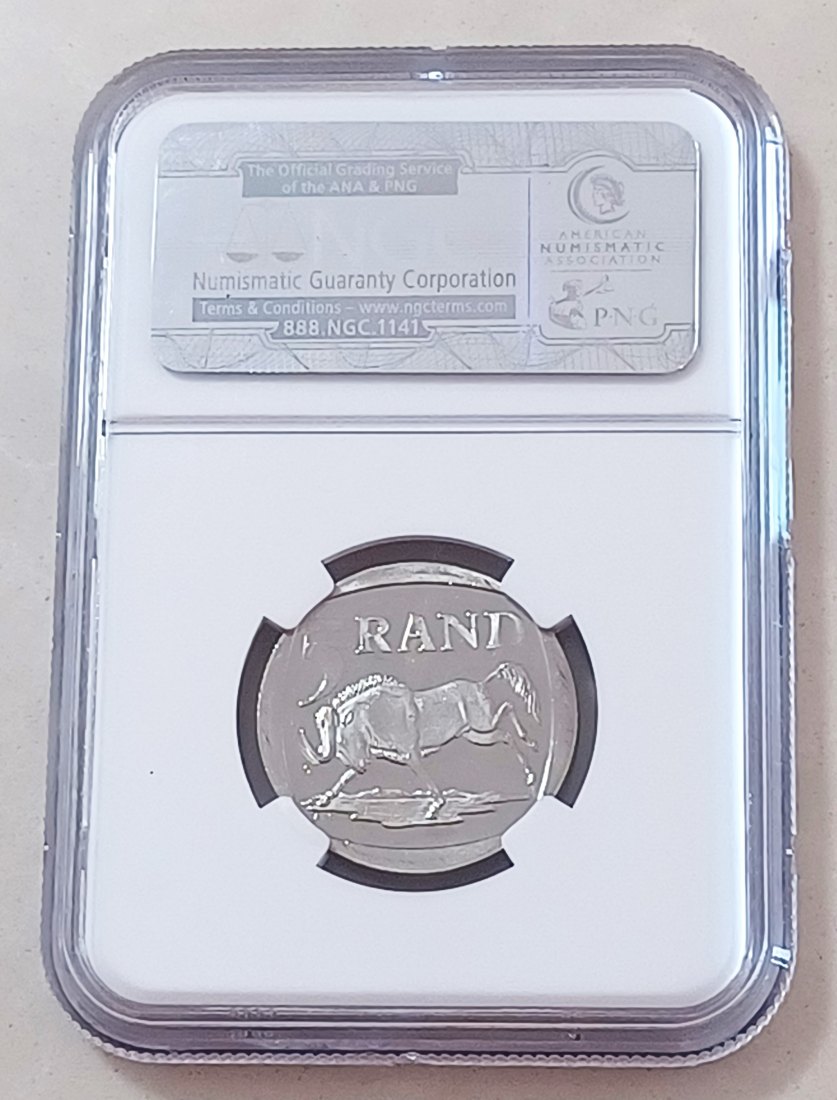  2000 South Africa PROOFLIKE Nelson Mandela ~Smiley~ Five Rand R5 NGC PL63 ULTRA CAMEO   