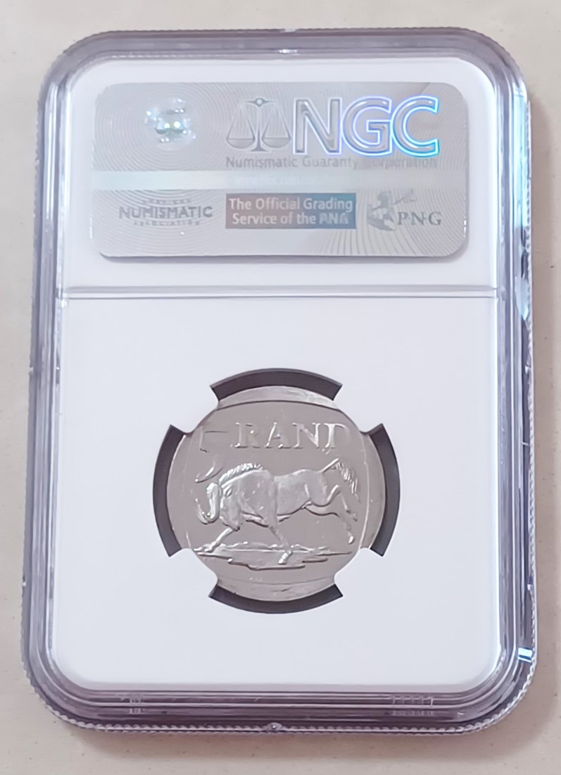  2000 South Africa PROOFLIKE Nelson Mandela ~Smiley~ Five Rand R5 NGC PL64 ULTRA CAMEO   