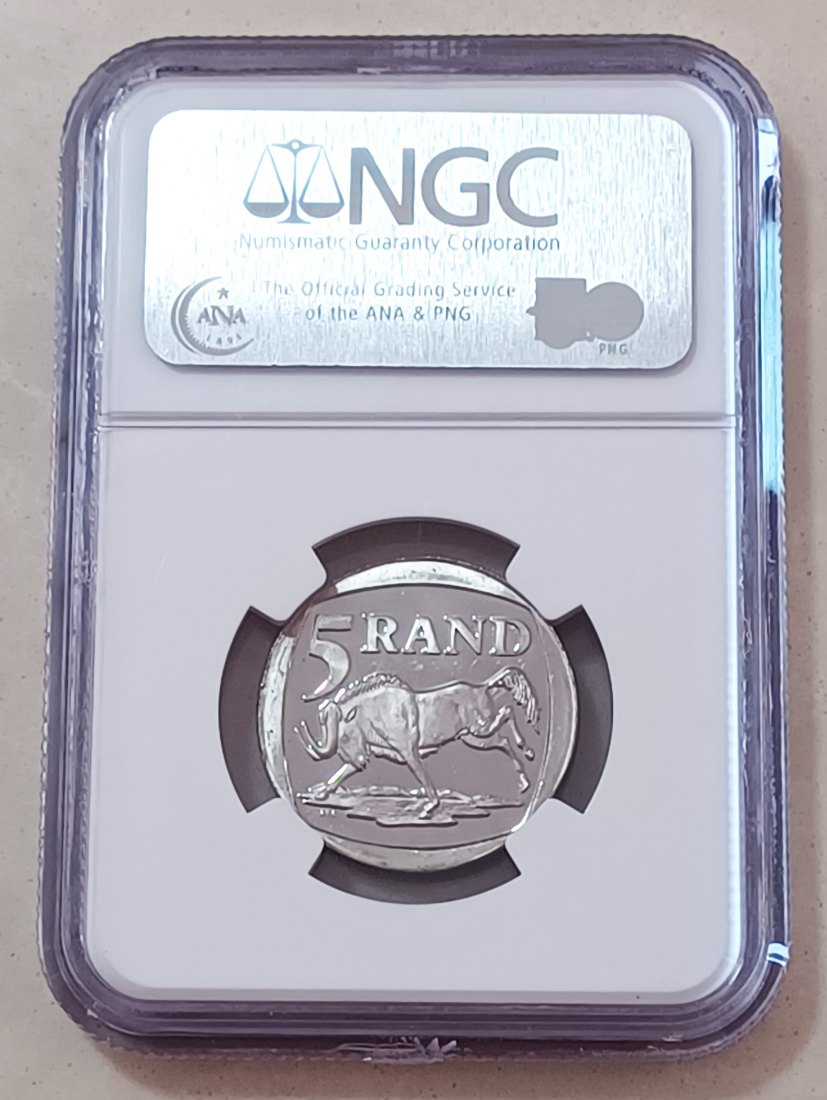  2000 South Africa PROOF Nelson Mandela ~Smiley~ Five Rand R5 NGC PF63 ULTRA CAMEO   