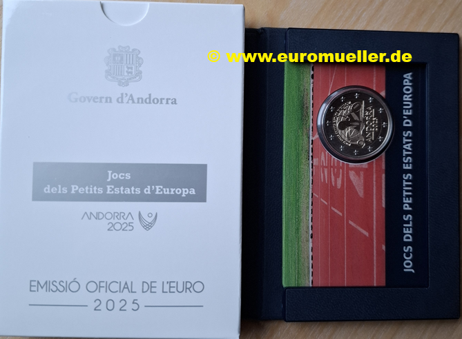 Andorra ...2 Euro Gedenkmünze 2025...PP...Spiele Kleinstaaten...bu...Coincard   