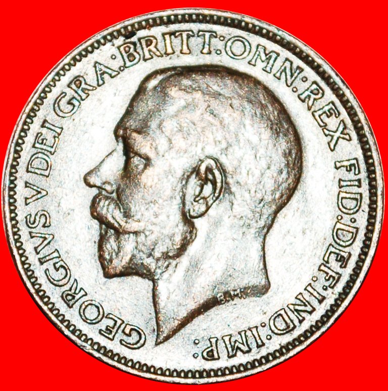  Ⰿ MISTRESS OF SEAS: GREAT BRITAIN★ FARTHING 1923! GEORGE V (1911-1936) LOW START ★ NO RESERVE!   