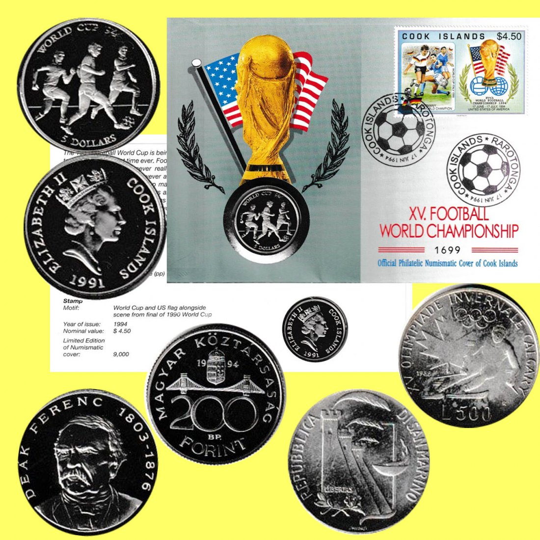  Lot 3 Silbermünzen *200 Forint Ungarn, 500L San Marino, 5$ Cook Islands* 20,19g Feinsilber   