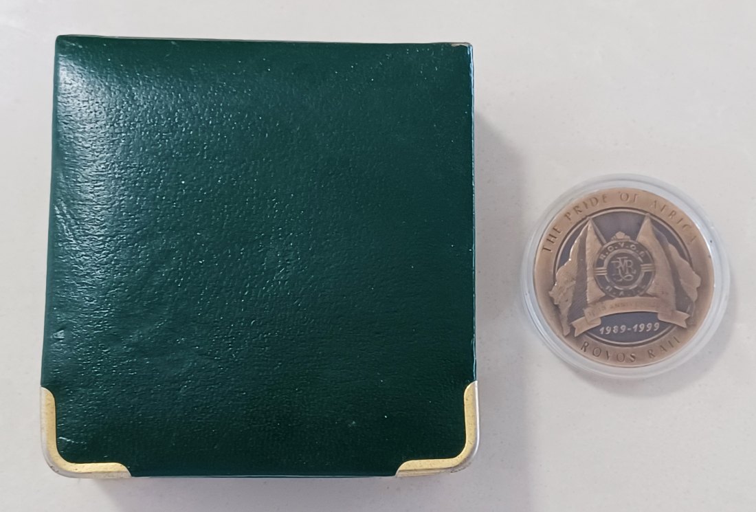 South Africa. 1999 32.6mm Rovos Rail Pride of Africa Bronze Medal in Box