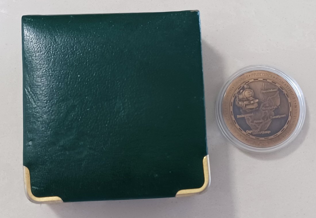  South Africa. 1999 32.6mm Rovos Rail Pride of Africa Bronze Medal in Box   