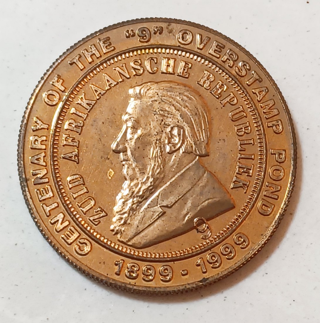  1900-2000 South Africa Bronze Centenary of the last Pond Medal 33mm 17g   