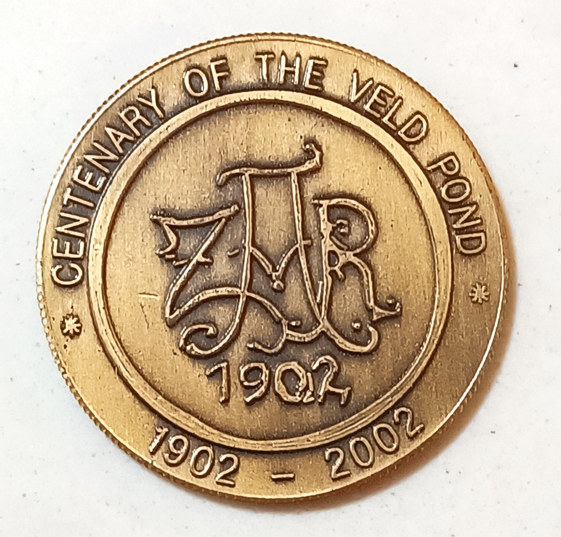 1902-2002 South Africa Bronze Centenary of the Veld Pond Medal 33mm 15.6g