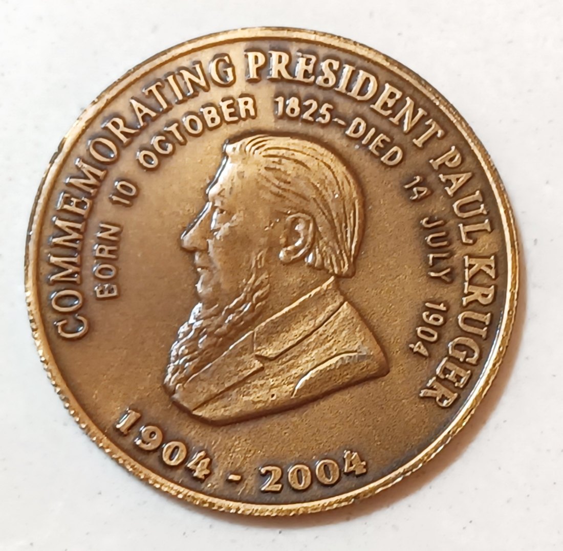 1904-2004 South Africa President Paul Kruger Centenary Bronze Medal 33mm 14g