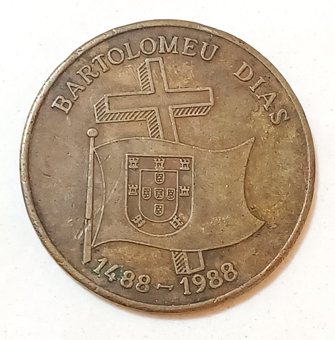  1988 South Africa Bartolomeu Dias 88 Festival 500 year celebration Lisboa Brass Medal 28.5mm 19.6g   