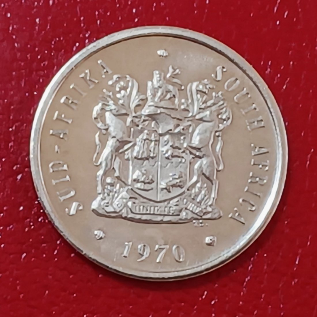  1970 South Africa Proof African Protea Twenty Cent 20c Mintage 10,000   