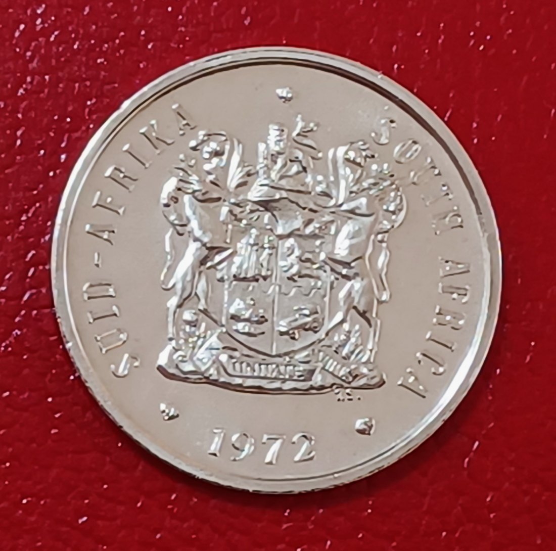  1972 South Africa Proof African Protea Twenty Cent 20c Mintage 10,000   