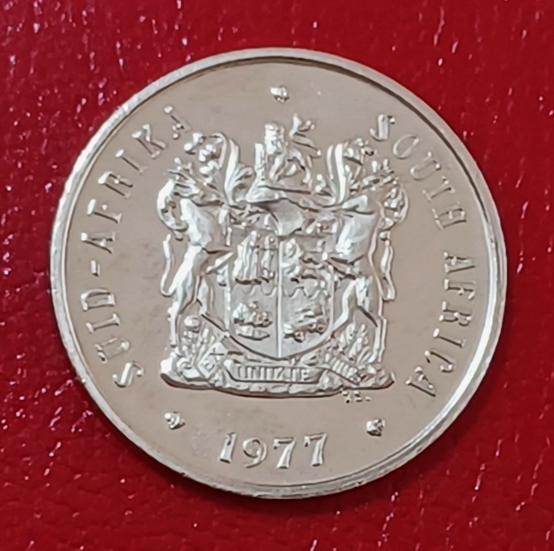  1977 South Africa Proof African Protea Twenty Cent 20c Mintage 19,000   