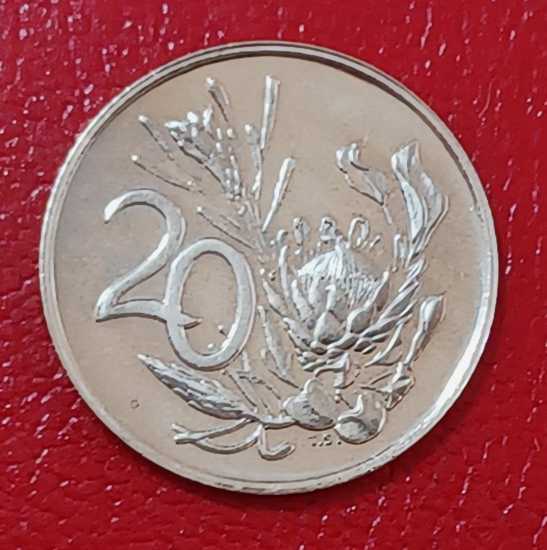 1980 South Africa Proof African Protea Twenty Cent 20c Mintage 15,000