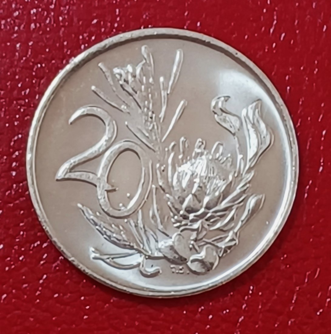 1982 South Africa Proof Vorster African Protea Twenty Cent 20c Mintage 12,000