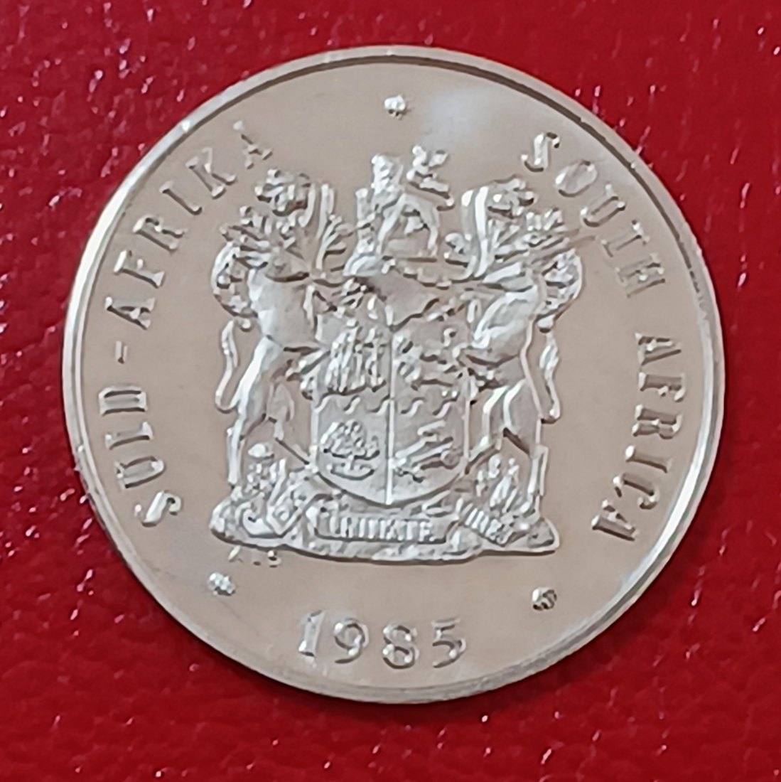  1985 South Africa Proof African Protea Twenty Cent 20c Mintage 9,859   