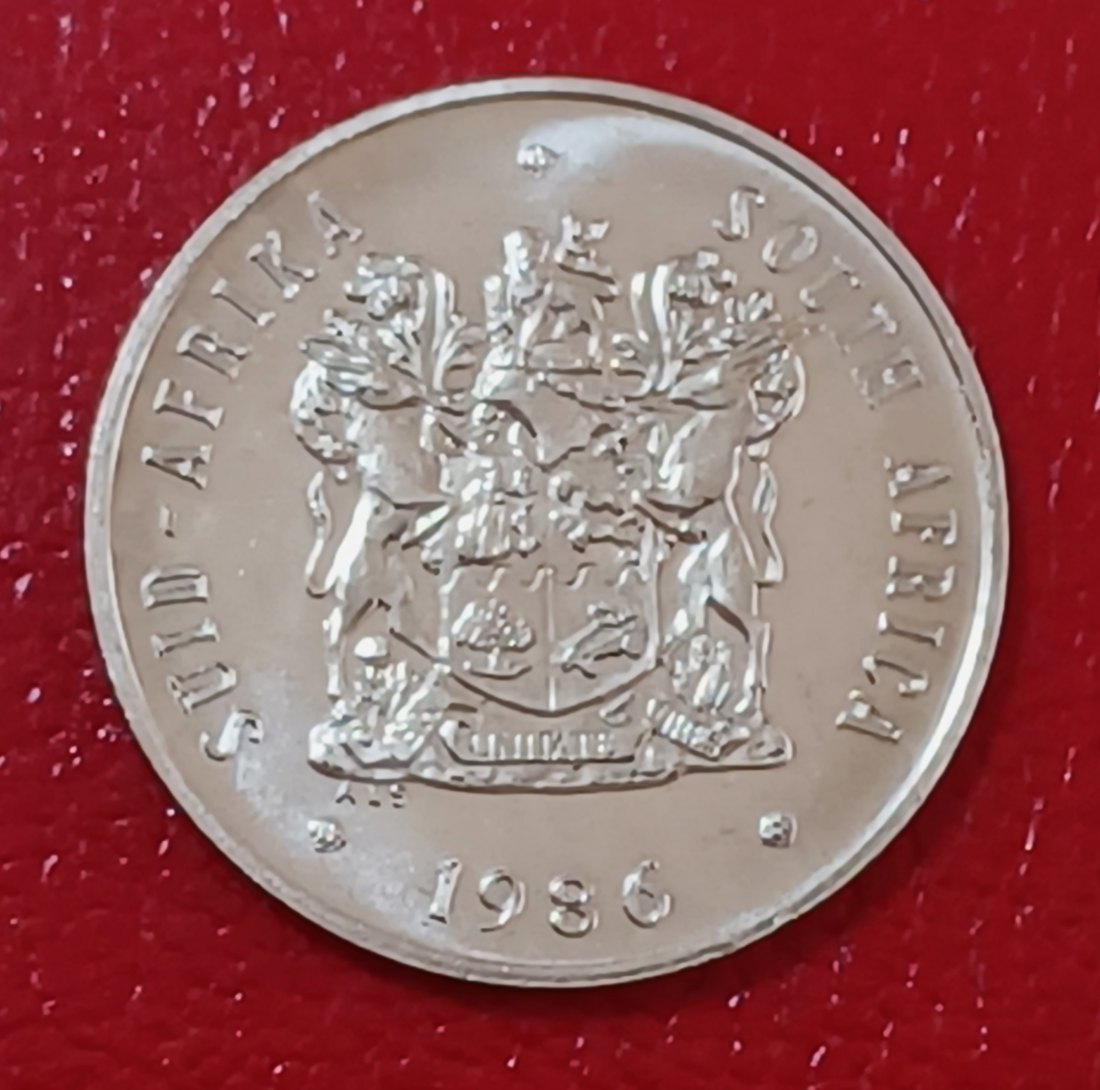  1986 South Africa Proof African Protea Twenty Cent 20c Mintage 7,100   