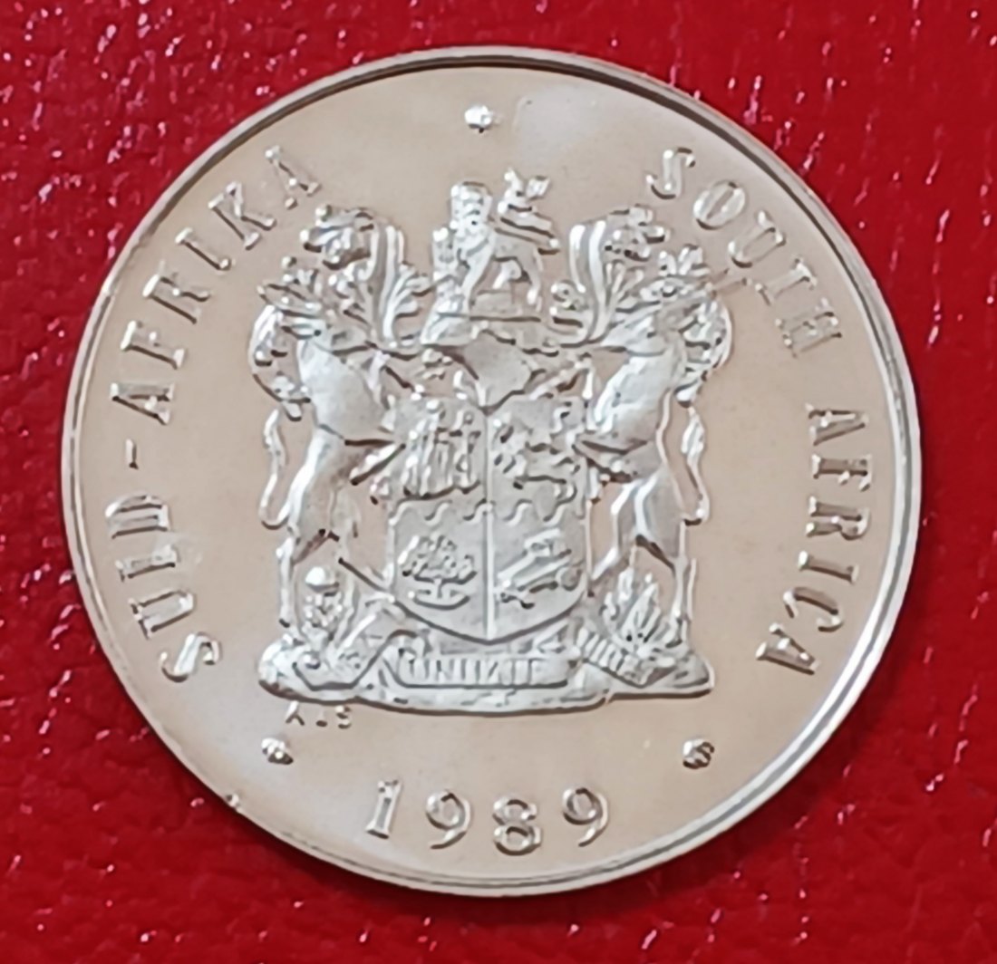  1989 South Africa Proof African Protea Twenty Cent 20c Mintage 9,571   