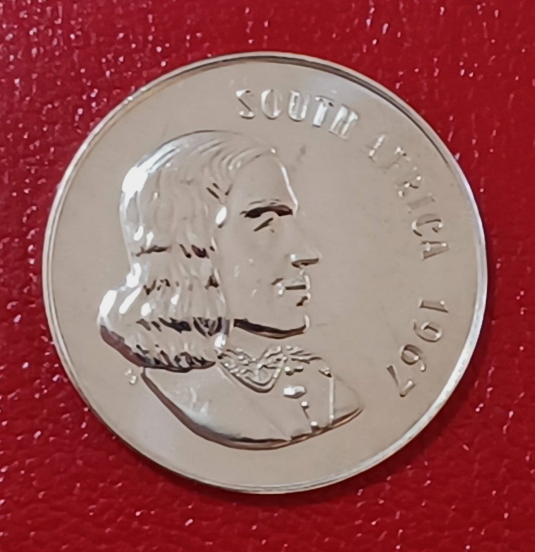  1967 South Africa Proof Van Riebeeck African Lilly Fifty Cent 50c Mintage 25,000 English Legend   