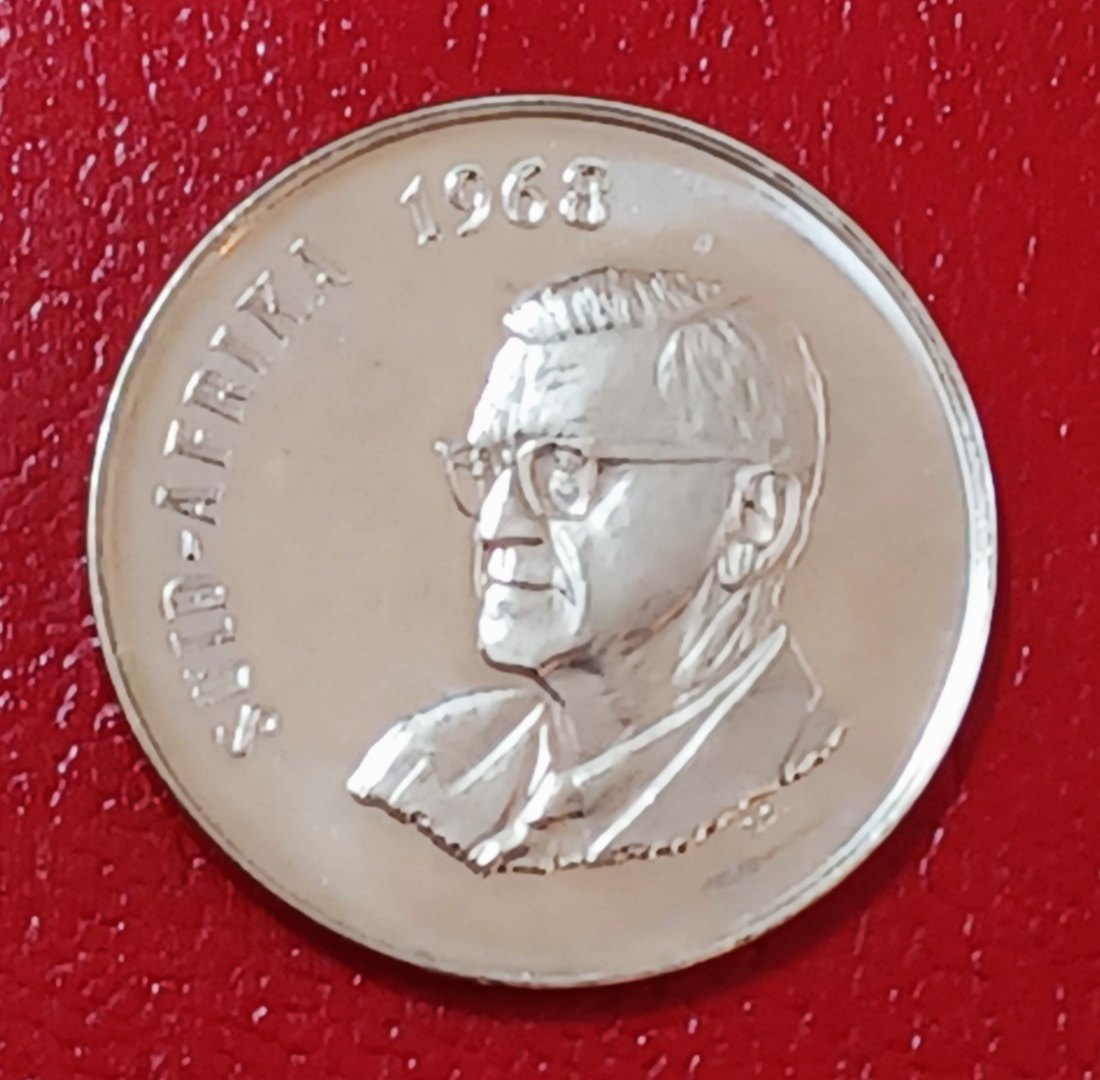  1968 South Africa Proof Fouche African Lilly Fifty Cent 50c Mintage 25,000 Afrikaans Legend   