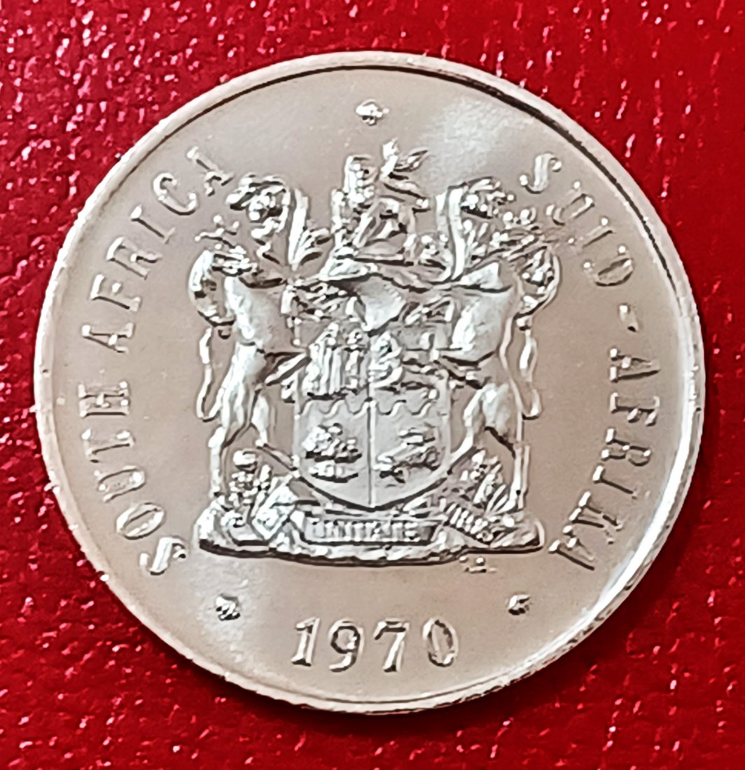  1970 South Africa Proof African Lilly Fifty Cent 50c Mintage 10,000   