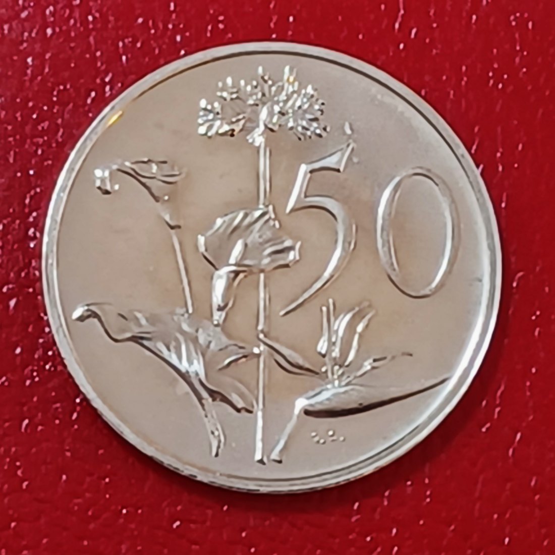 1980 South Africa Proof African Lilly Fifty Cent 50c Mintage 15,000