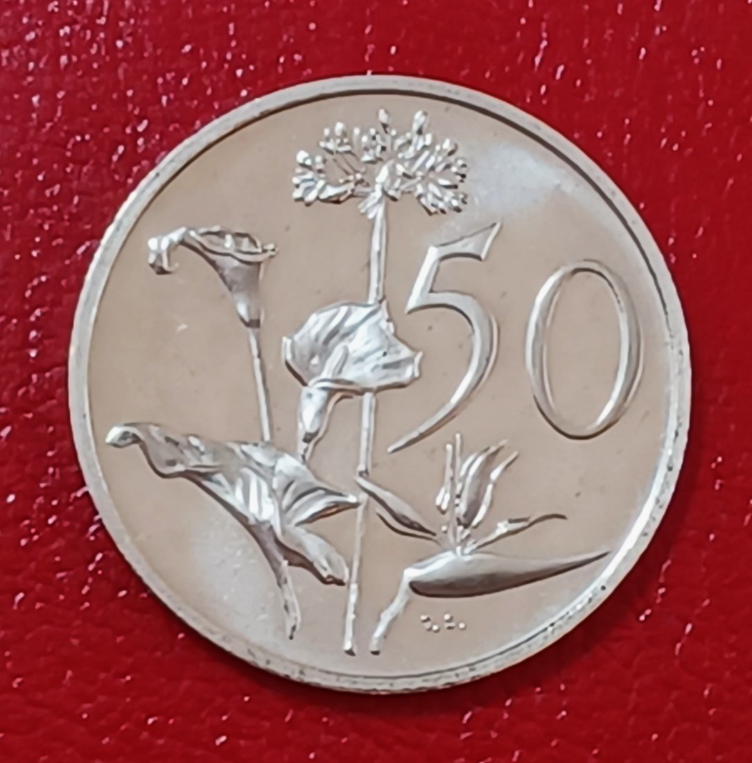 1983 South Africa Proof African Protea Fifty Cent 50c Mintage 14,000