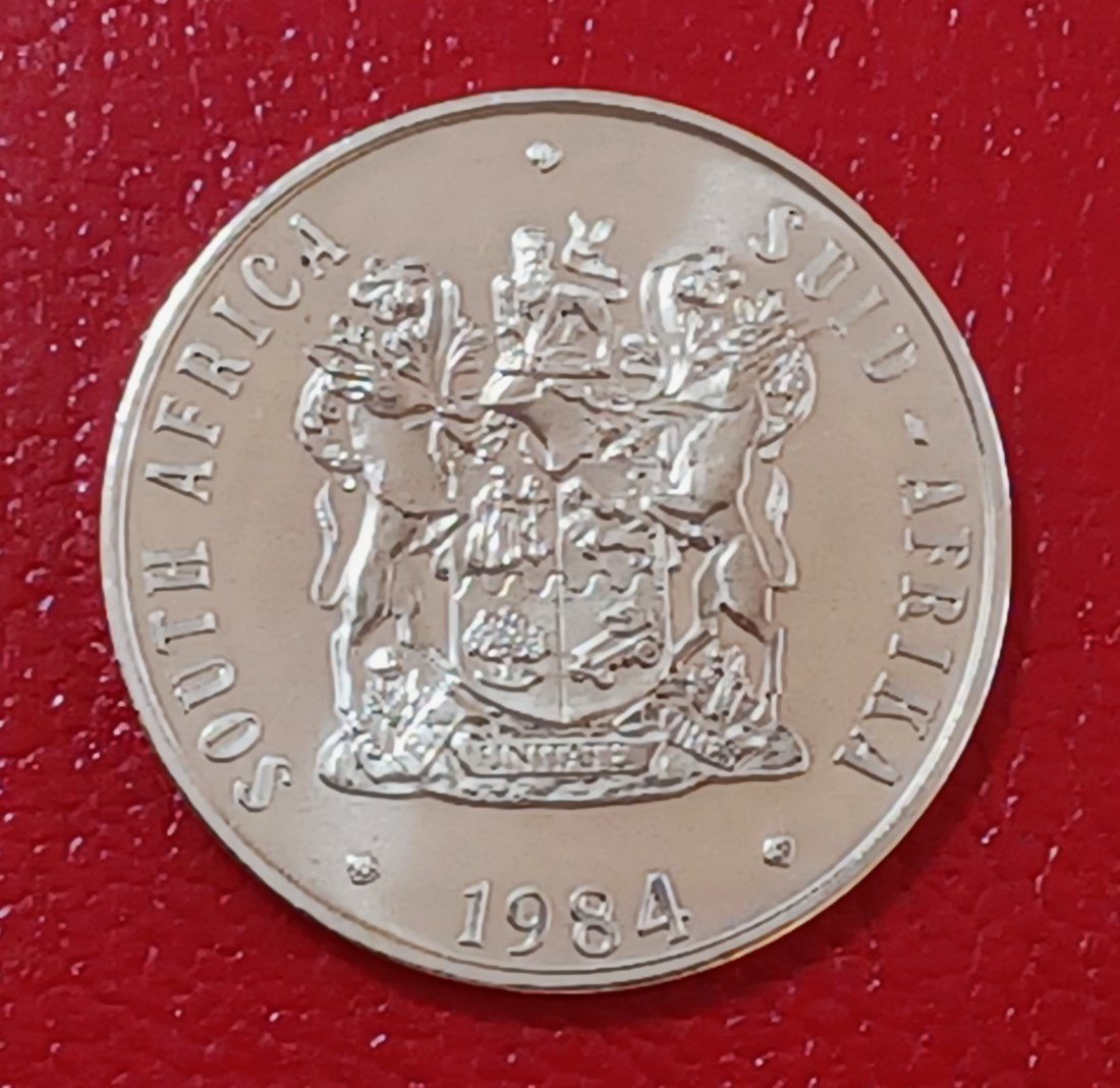 1984 South Africa Proof African Protea Fifty Cent 50c Mintage 11,000   