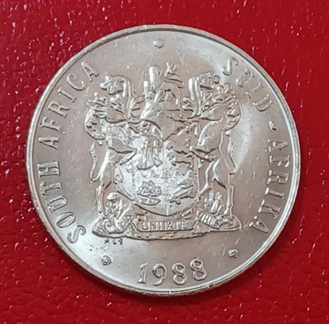  1988 BU UNC South Africa Proof African Protea Fifty Cent 50c   