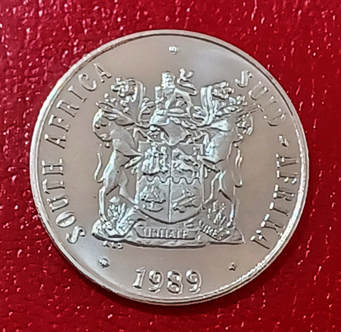  1989 South Africa Proof African Protea Fifty Cent 50c Mintage 9,571   