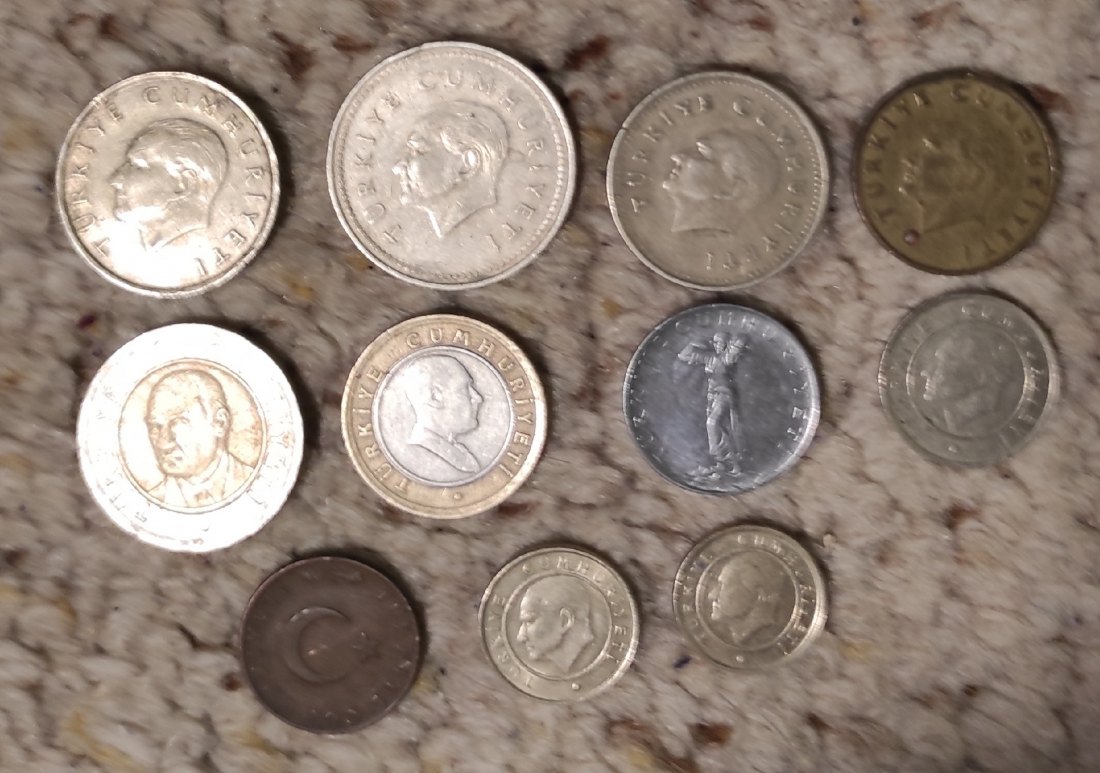  Set 16: 11 verschoedene Münzen aus der Türkei   