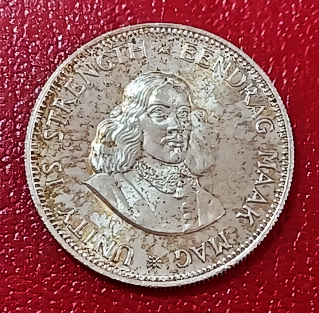  1961 South Africa Proof Van Riebeeck Twenty Cent 20c Mintage 7,530 50% Silver   