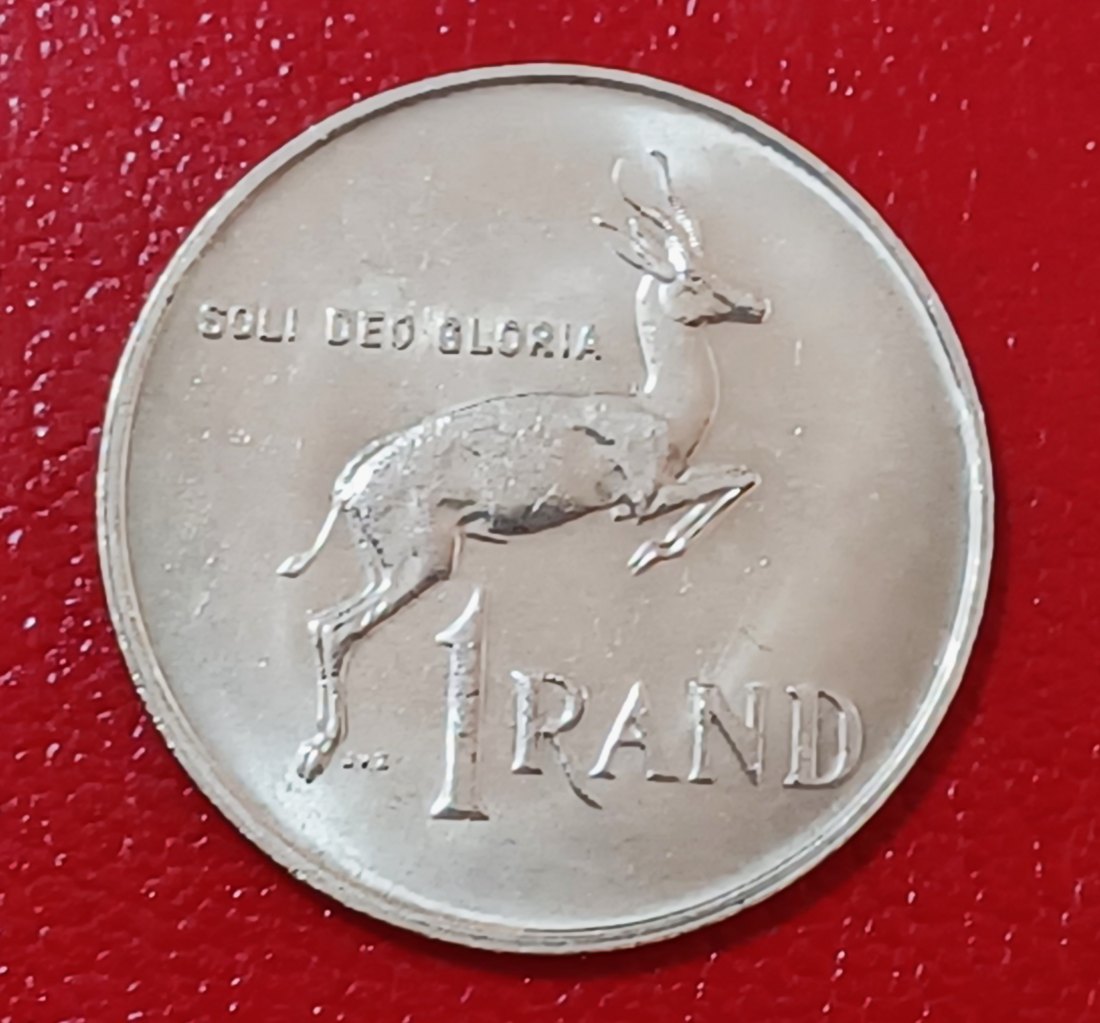 1988 South Africa BU UNC Springbok Nickel One Rand R1
