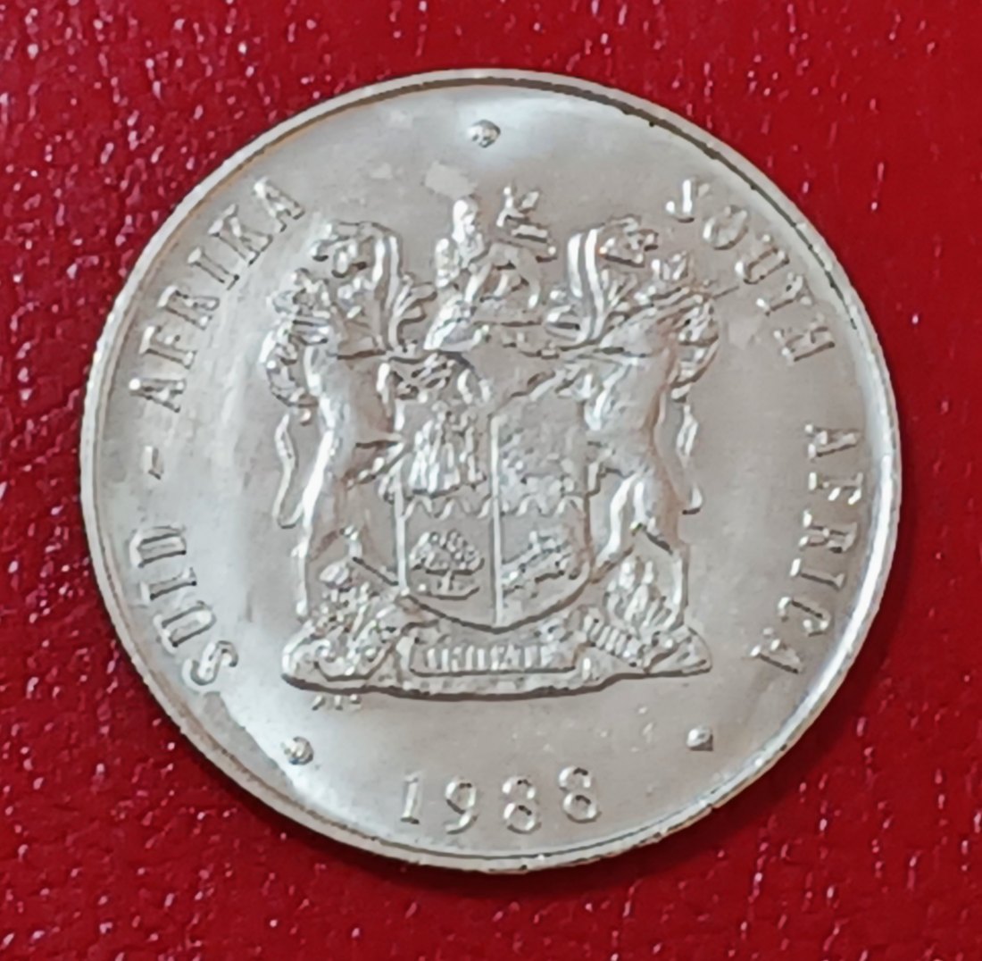  1988 South Africa BU UNC Springbok Nickel One Rand R1   