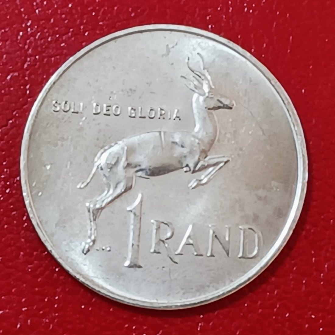  1986 South Africa PROOF Springbok Nickel One Rand R1 MINTAGE 7,000   